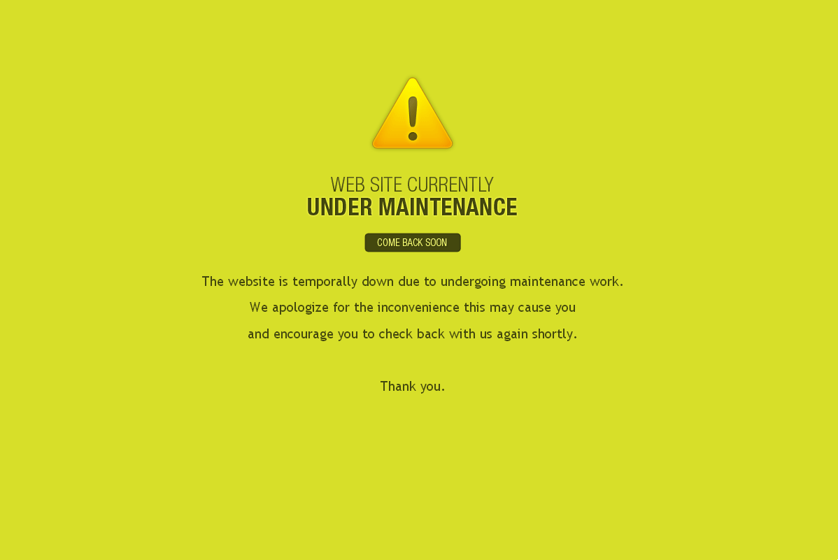 Site is undergoing maintenance